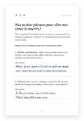Page d’écriture « Mes petites phrases pour dire non (avec le sourire) »