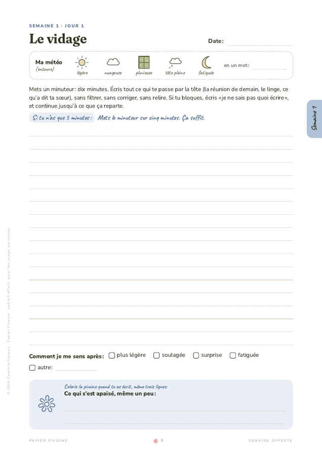 Page 9, le vidage